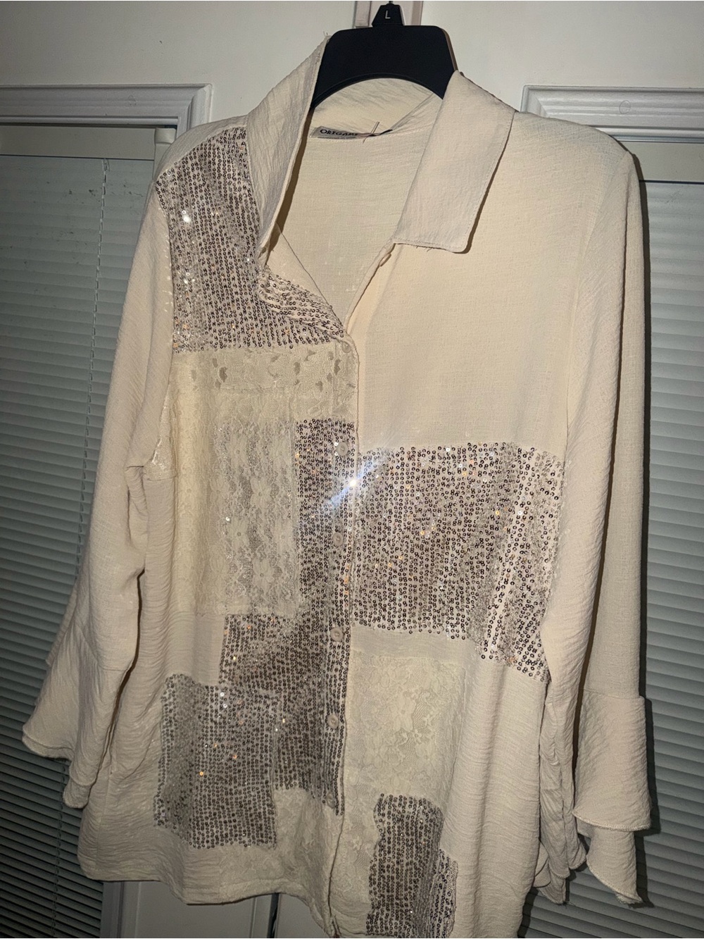 Origami sparkle top